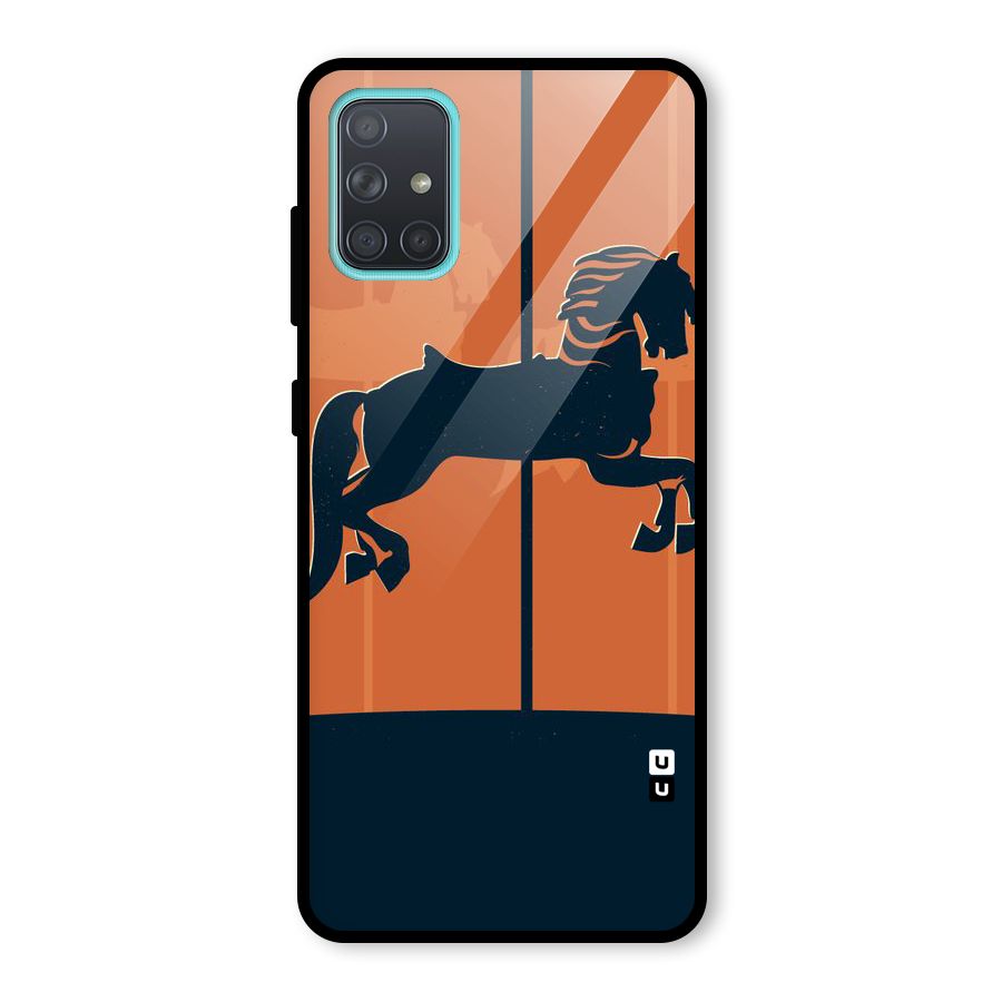 Horse Glass Back Case for Galaxy A71