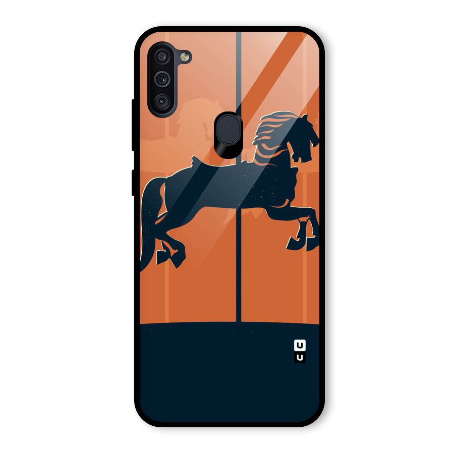 Horse Glass Back Case for Galaxy M11