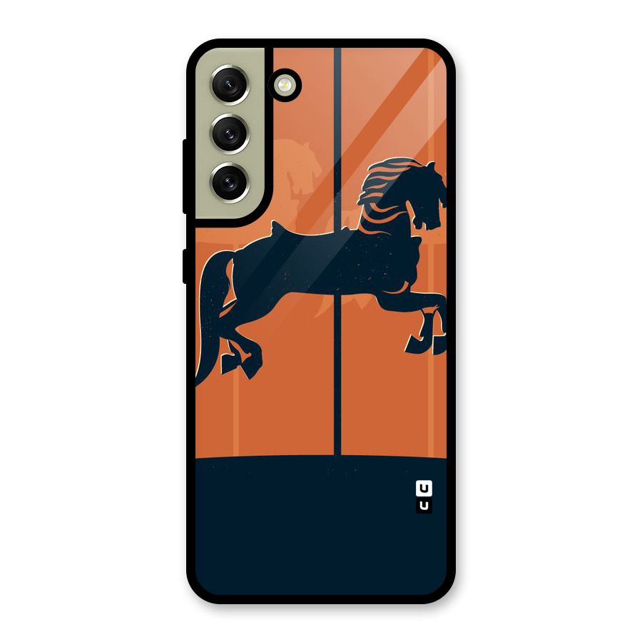 Horse Glass Back Case for Galaxy S21 FE 5G