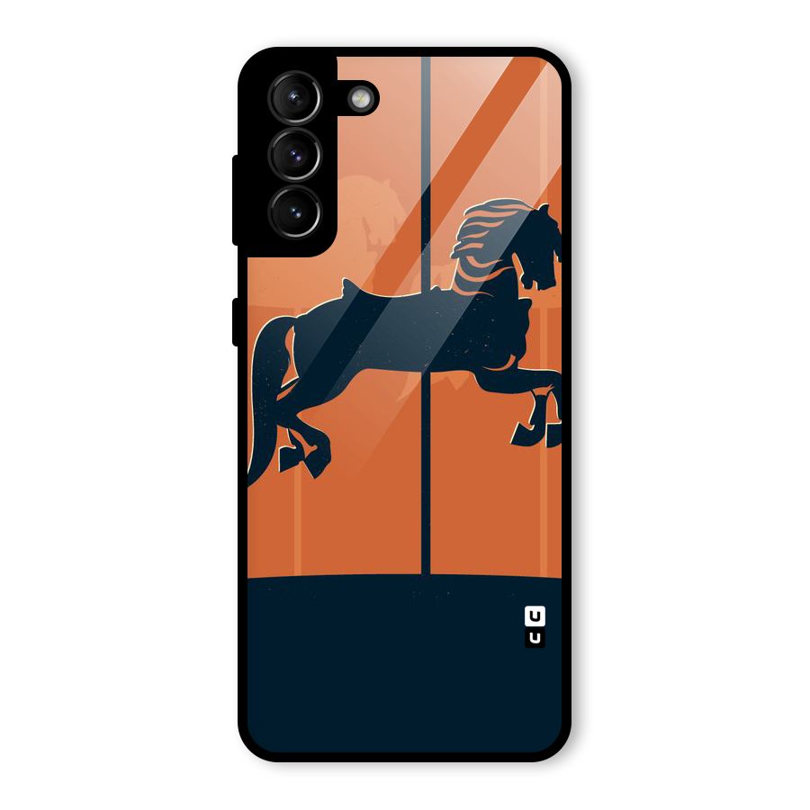 Horse Glass Back Case for Galaxy S21 Plus