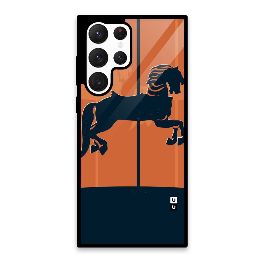 Horse Glass Back Case for Galaxy S22 Ultra 5G