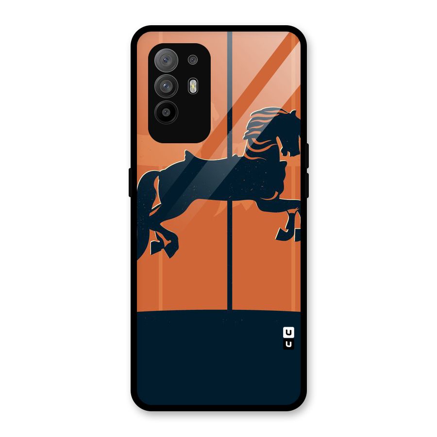 Horse Glass Back Case for Oppo F19 Pro Plus 5G