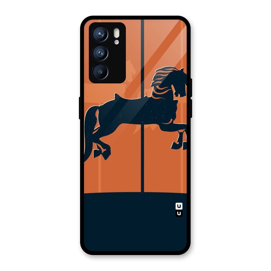 Horse Glass Back Case for Oppo Reno6 5G