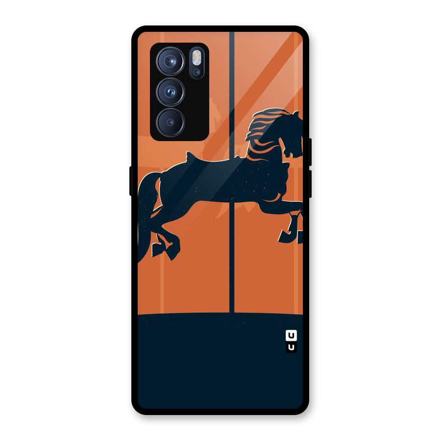 Horse Glass Back Case for Oppo Reno6 Pro 5G