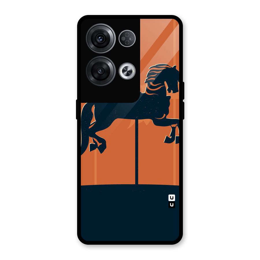 Horse Glass Back Case for Oppo Reno8 Pro 5G