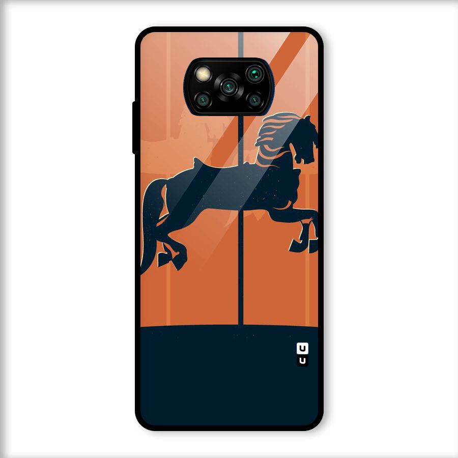 Horse Glass Back Case for Poco X3