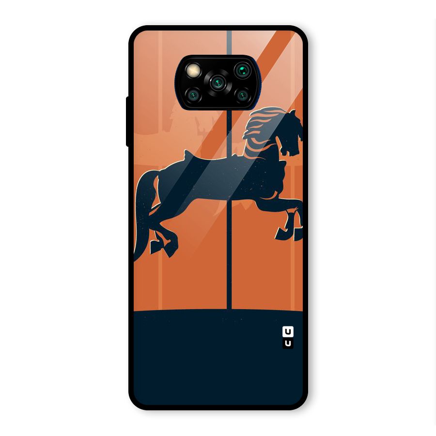 Horse Glass Back Case for Poco X3 Pro