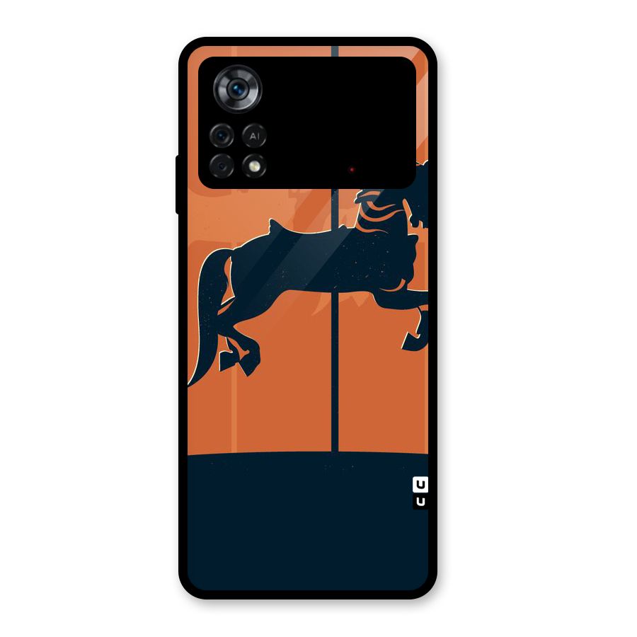 Horse Glass Back Case for Poco X4 Pro 5G