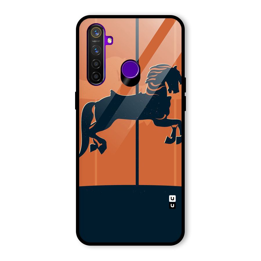 Horse Glass Back Case for Realme 5 Pro