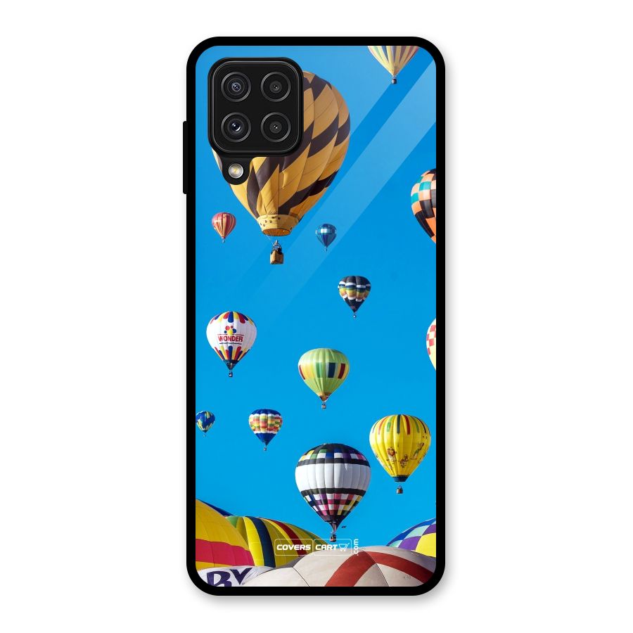 Hot Air Baloons Glass Back Case for Galaxy A22 4G