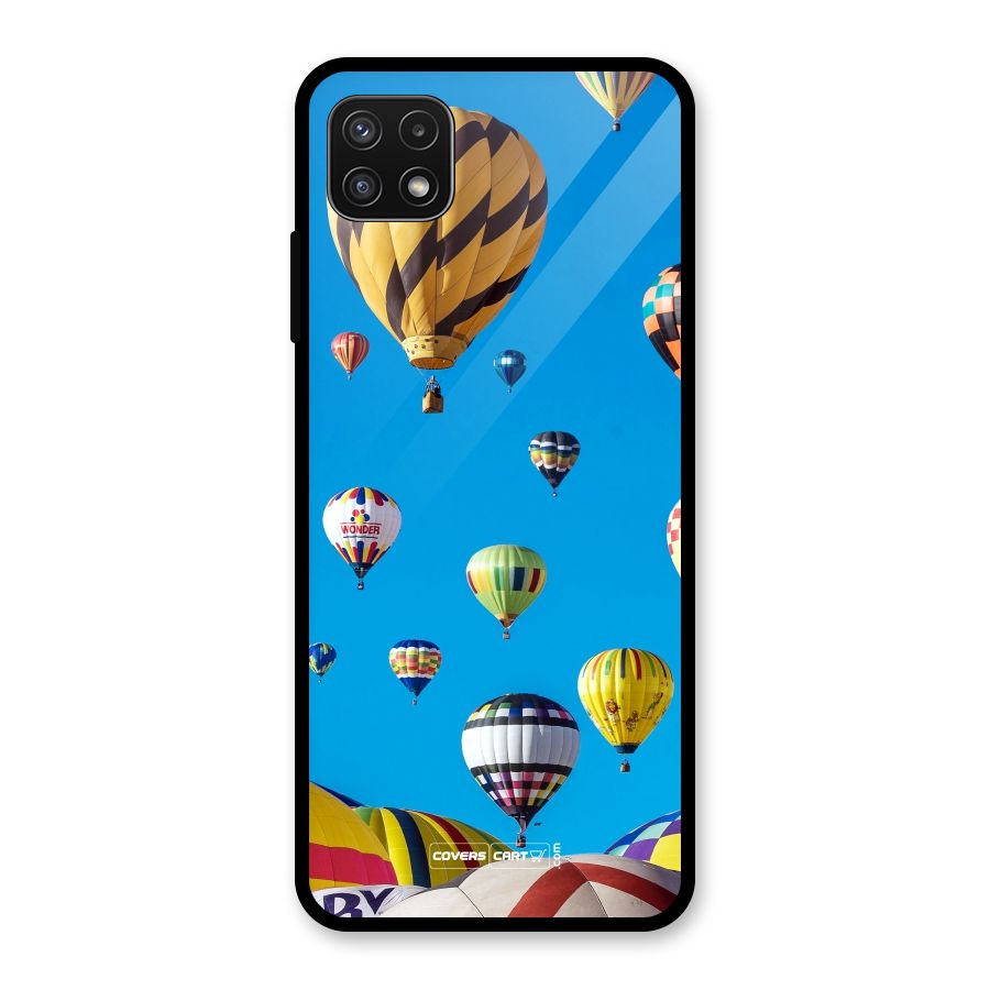 Hot Air Baloons Glass Back Case for Galaxy A22 5G