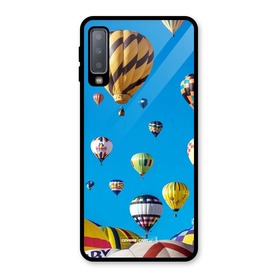 Hot Air Baloons Glass Back Case for Galaxy A7 (2018)