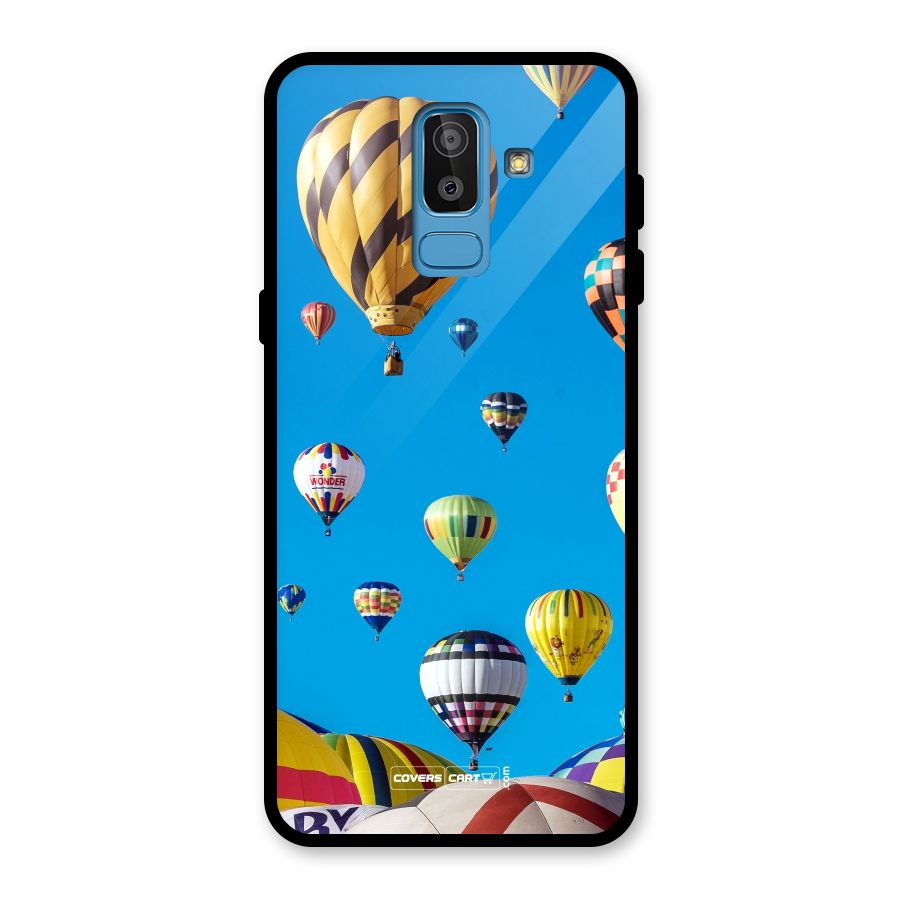 Hot Air Baloons Glass Back Case for Galaxy J8