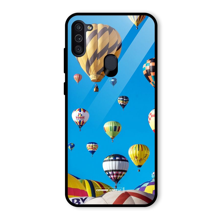 Hot Air Baloons Glass Back Case for Galaxy M11