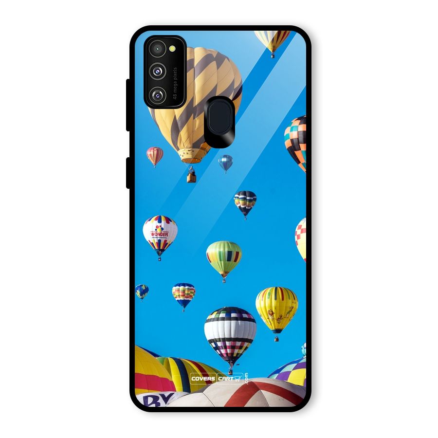Hot Air Baloons Glass Back Case for Galaxy M30s