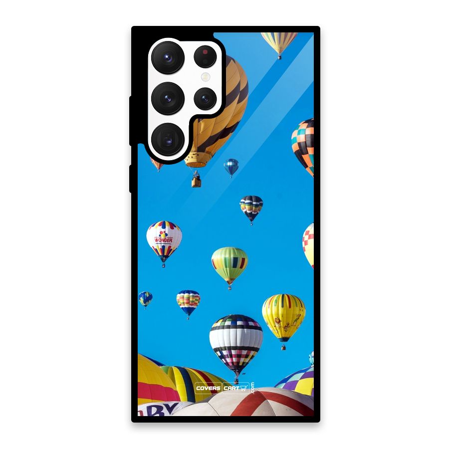 Hot Air Baloons Glass Back Case for Galaxy S22 Ultra 5G