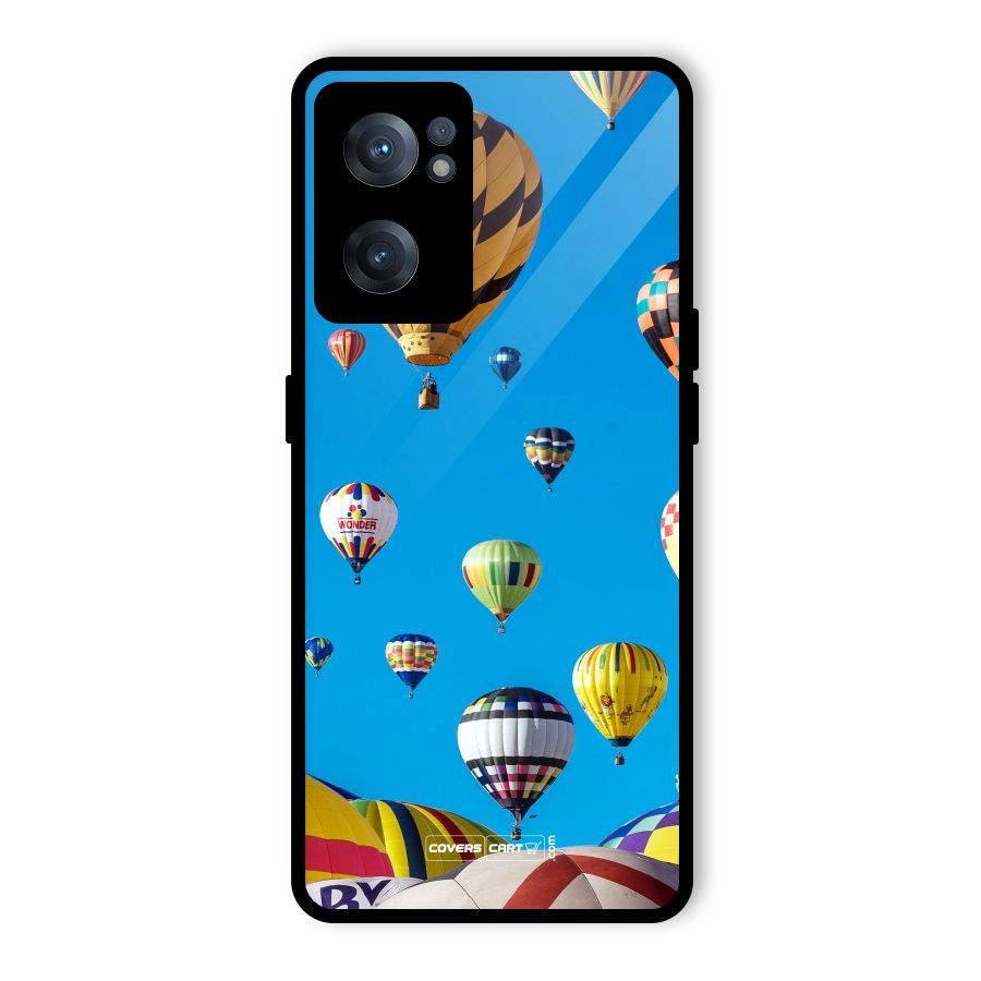 Hot Air Baloons Glass Back Case for OnePlus Nord CE 2 5G