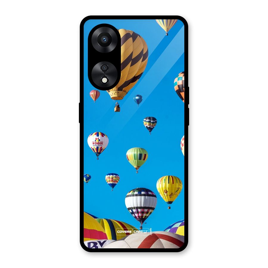 Hot Air Baloons Glass Back Case for Oppo A78