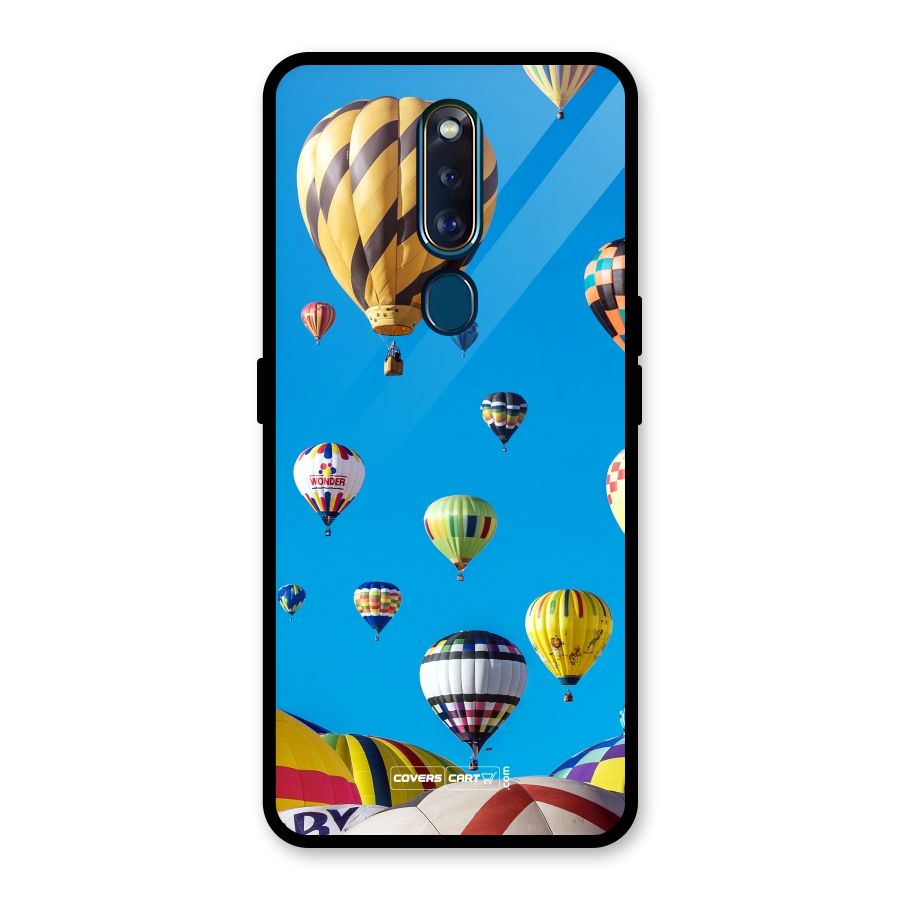 Hot Air Baloons Glass Back Case for Oppo F11 Pro