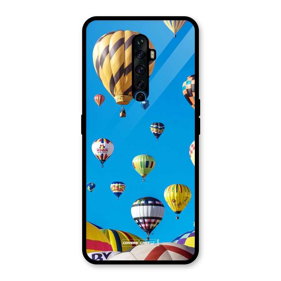 Hot Air Baloons Glass Back Case for Oppo Reno2 F