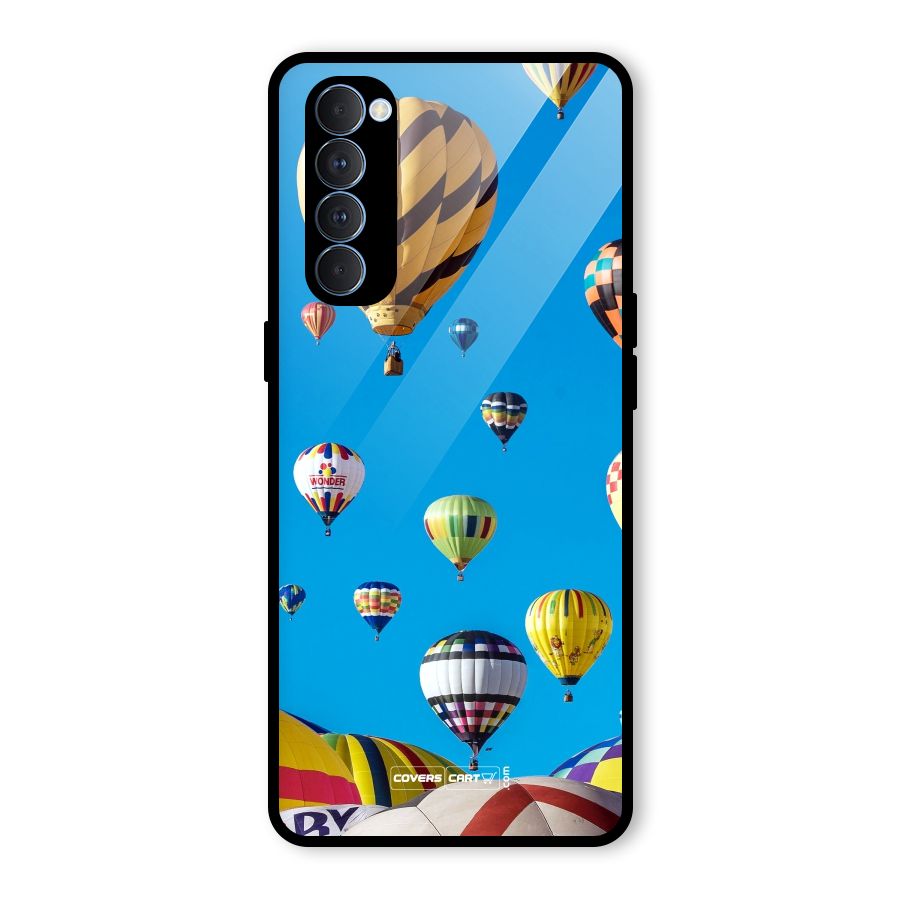 Hot Air Baloons Glass Back Case for Oppo Reno4 Pro