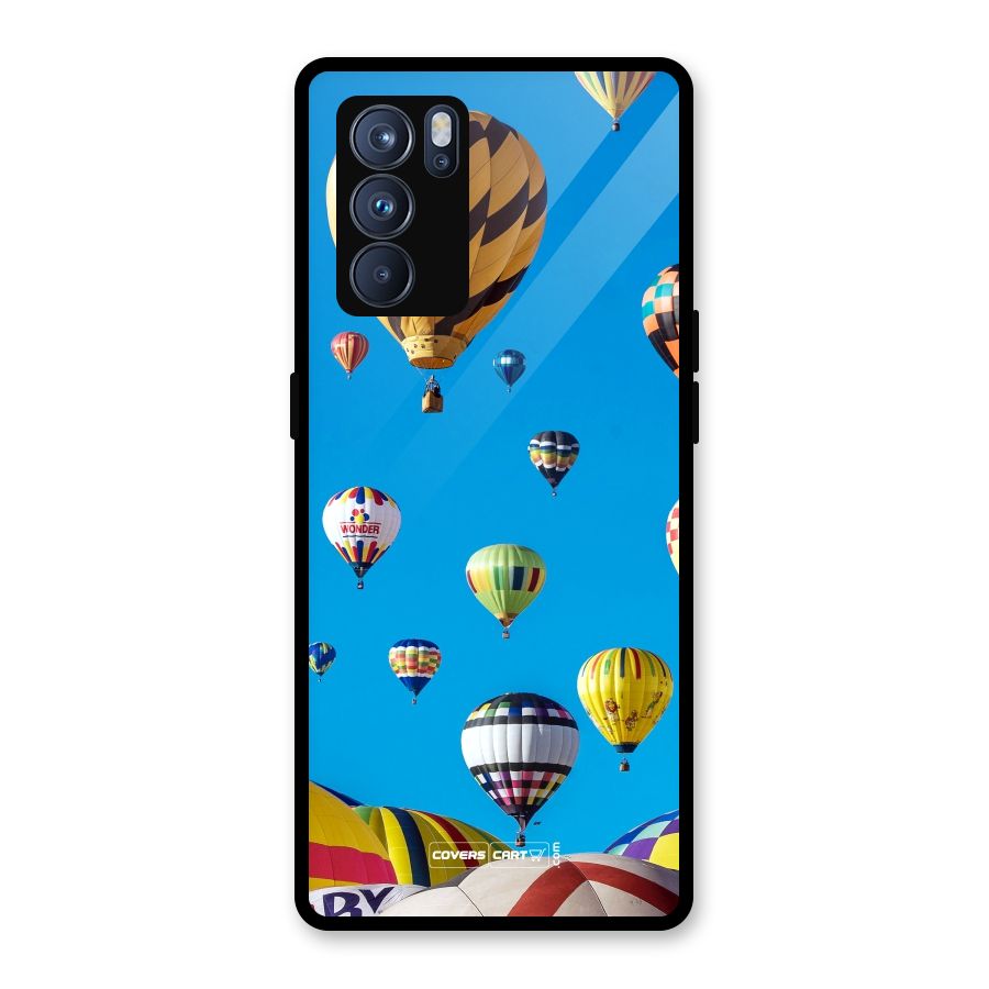 Hot Air Baloons Glass Back Case for Oppo Reno6 Pro 5G