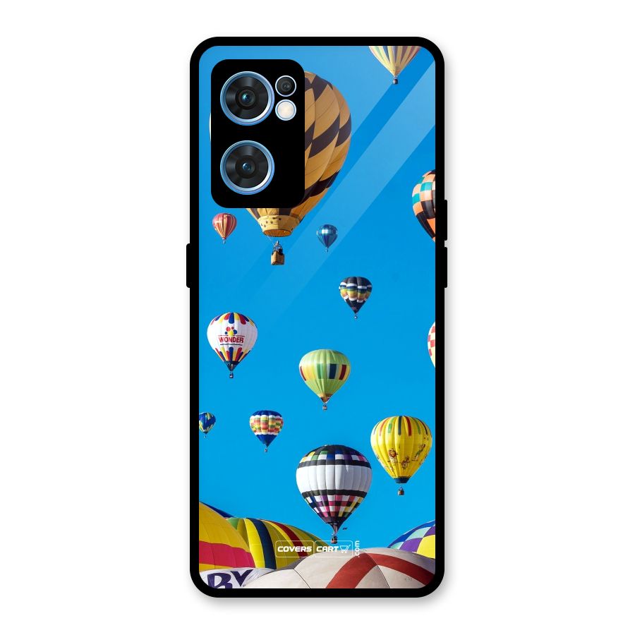 Hot Air Baloons Glass Back Case for Oppo Reno7 5G