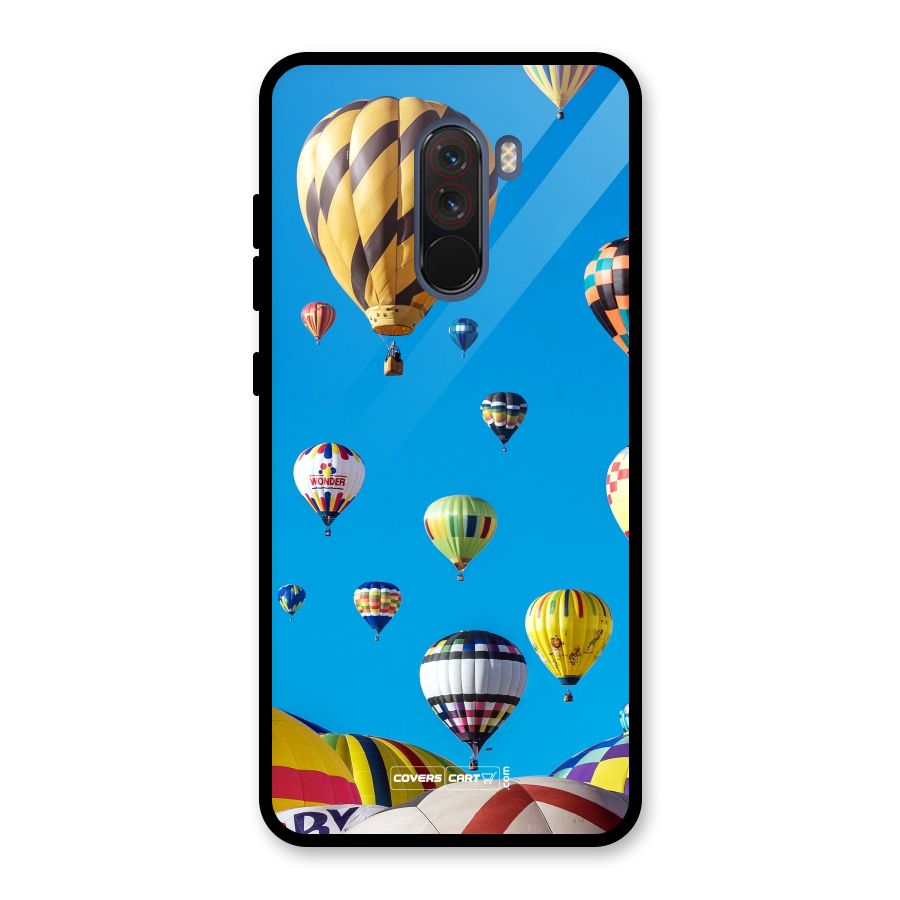 Hot Air Baloons Glass Back Case for Poco F1