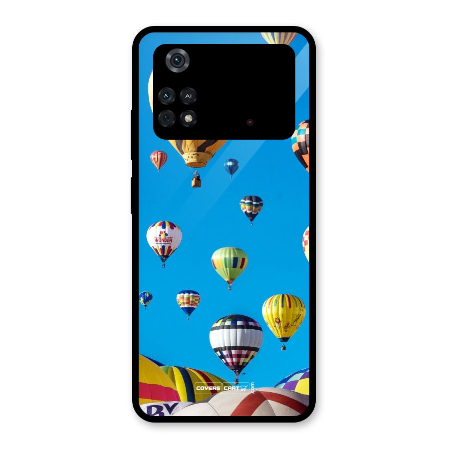 Hot Air Baloons Glass Back Case for Poco M4 Pro 4G