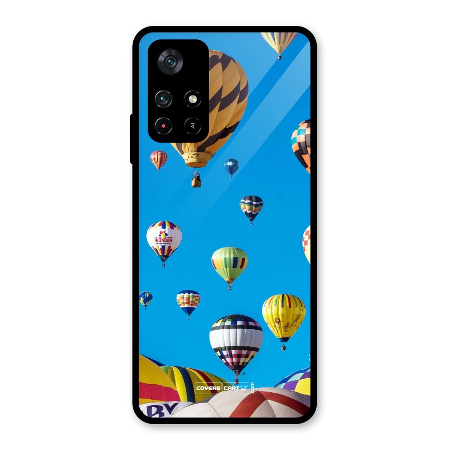 Hot Air Baloons Glass Back Case for Poco M4 Pro 5G