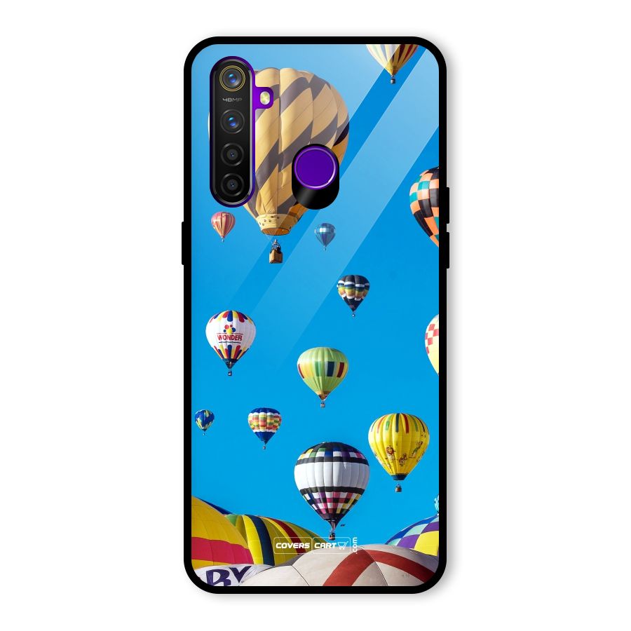 Hot Air Baloons Glass Back Case for Realme 5 Pro