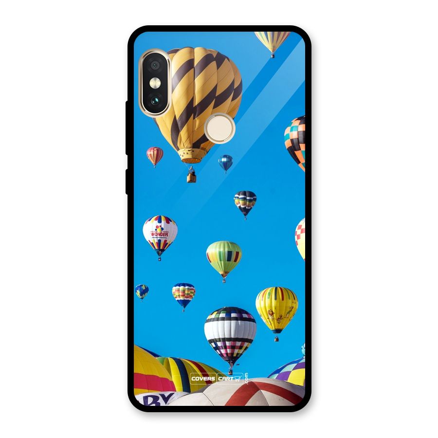Hot Air Baloons Glass Back Case for Redmi Note 5 Pro