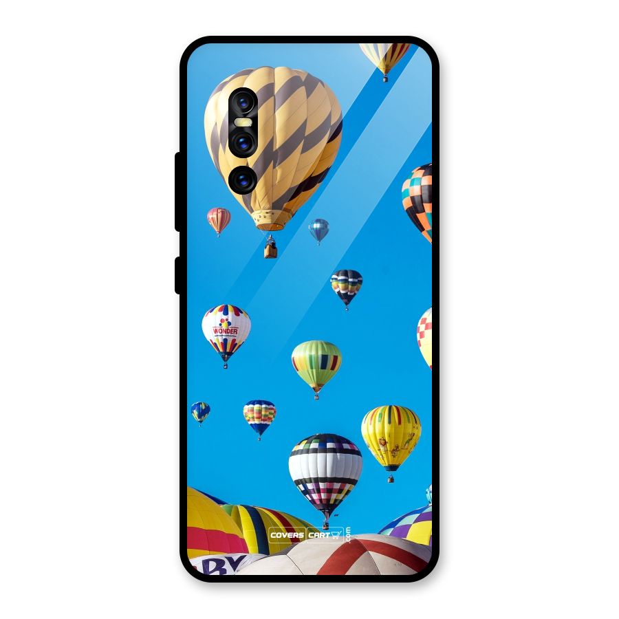 Hot Air Baloons Glass Back Case for Vivo V15 Pro