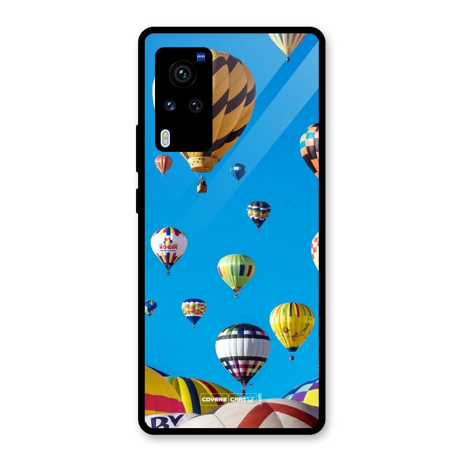 Hot Air Baloons Glass Back Case for Vivo X60 Pro