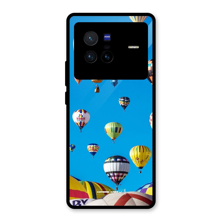 Hot Air Baloons Glass Back Case for Vivo X80