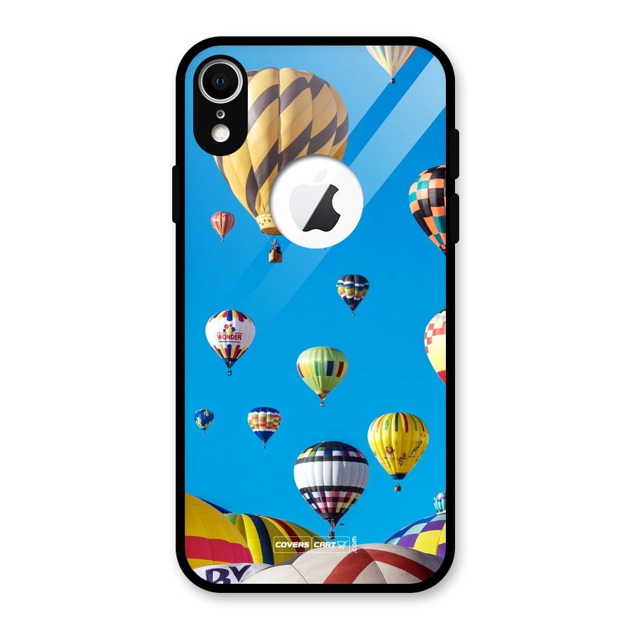 Hot Air Baloons Glass Back Case for iPhone XR Logo Cut