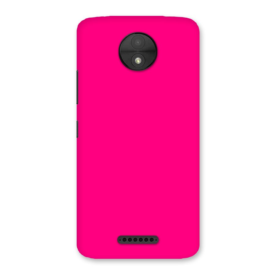 Hot Pink Back Case for Moto C