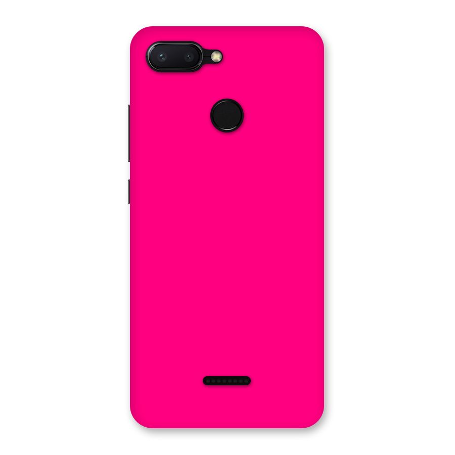 Hot Pink Back Case for Redmi 6