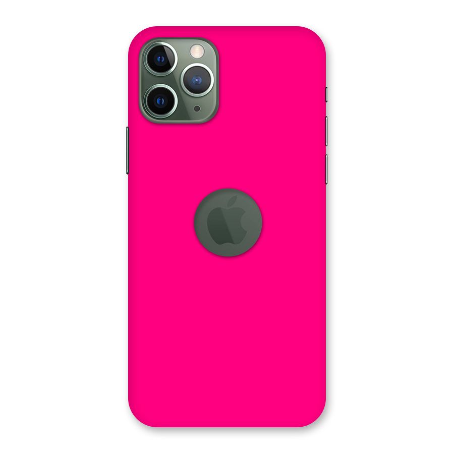 Hot Pink Back Case for iPhone 11 Pro Logo  Cut