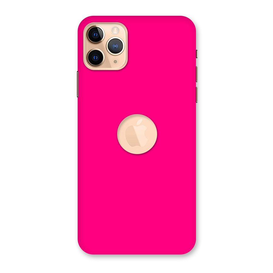 Hot Pink Back Case for iPhone 11 Pro Max Logo Cut