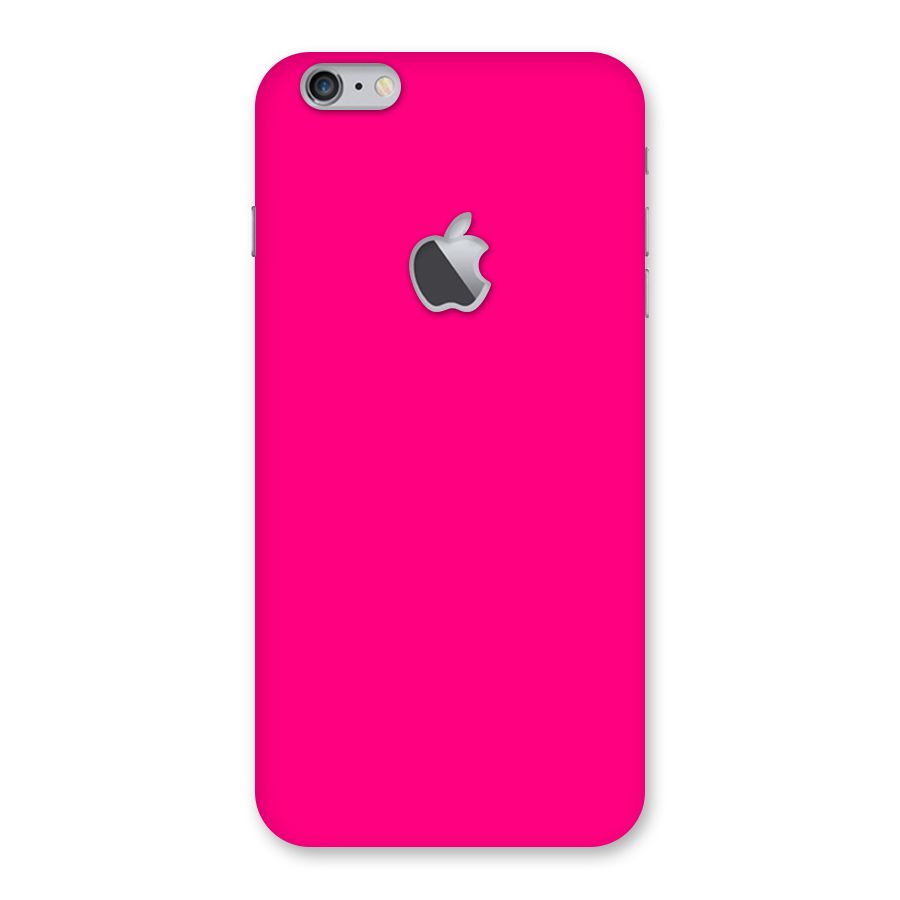 Hot Pink Back Case for iPhone 6 Plus 6S Plus Logo Cut
