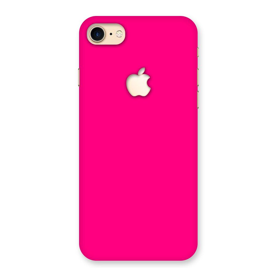 Hot Pink Back Case for iPhone 7 Apple Cut