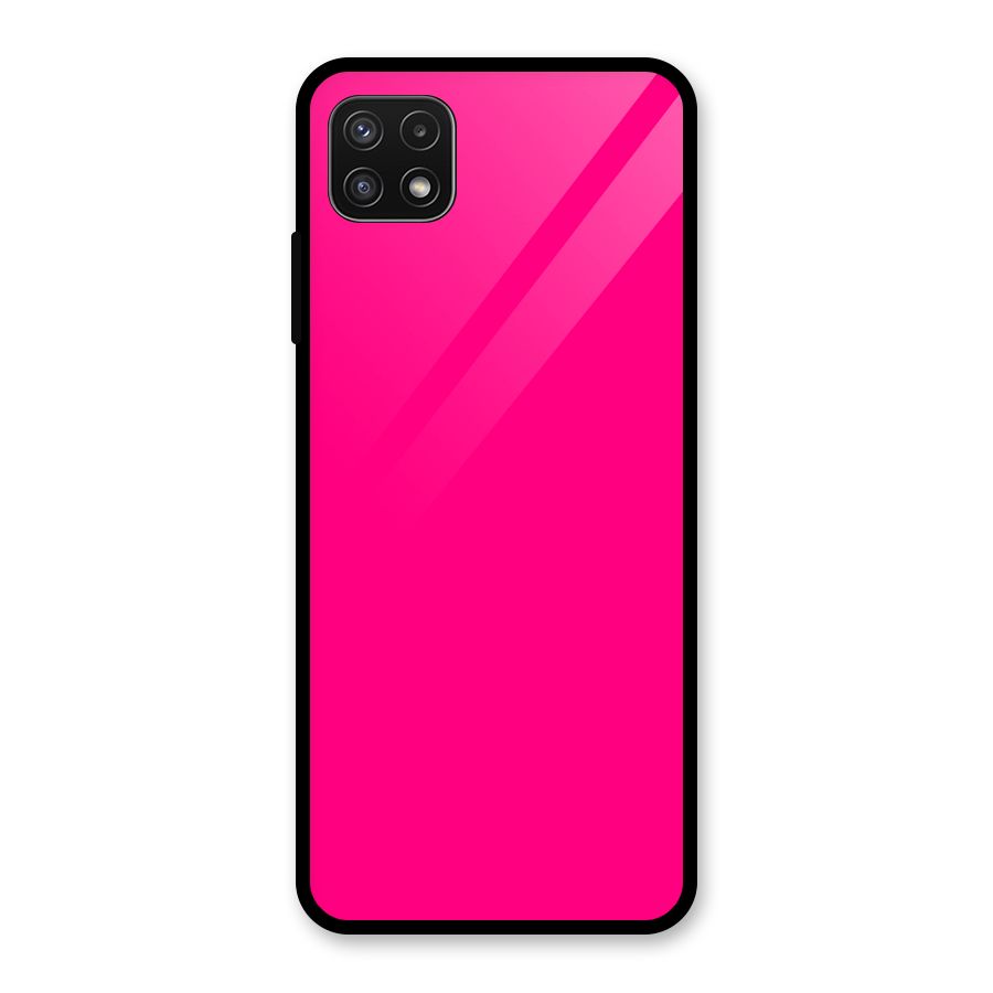 Hot Pink Glass Back Case for Galaxy A22 5G
