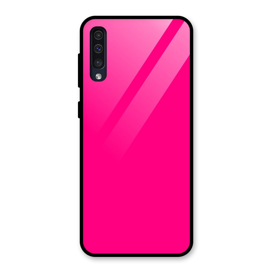 Hot Pink Glass Back Case for Galaxy A30s