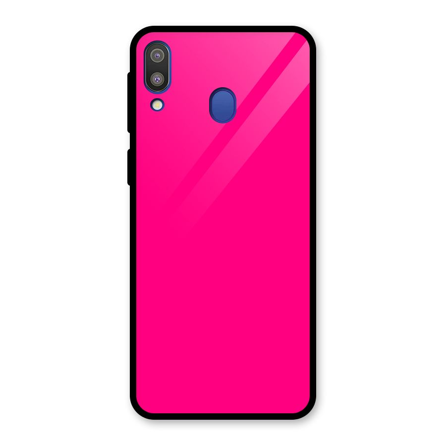 Hot Pink Glass Back Case for Galaxy M20