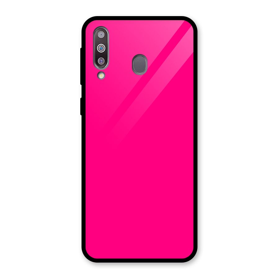 Hot Pink Glass Back Case for Galaxy M30