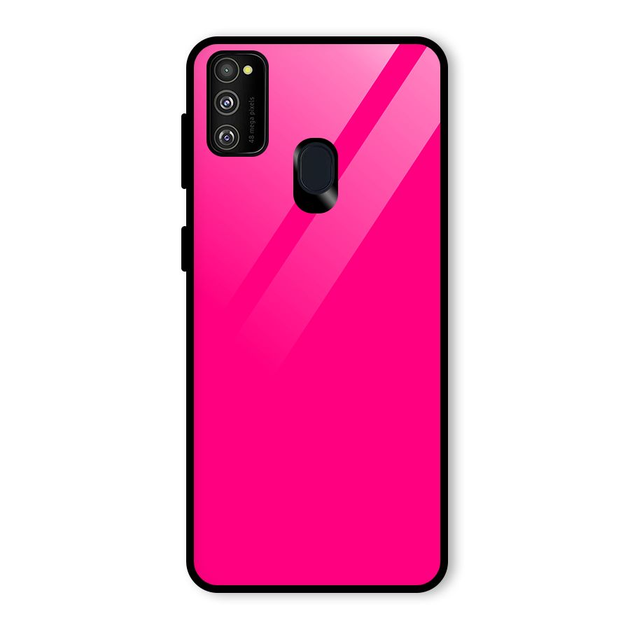 Hot Pink Glass Back Case for Galaxy M30s