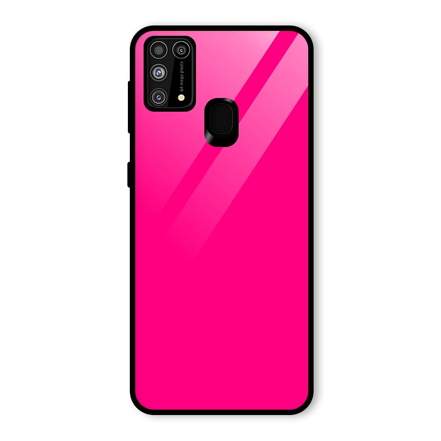 Hot Pink Glass Back Case for Galaxy M31
