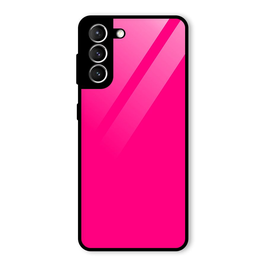 Hot Pink Glass Back Case for Galaxy S21 5G