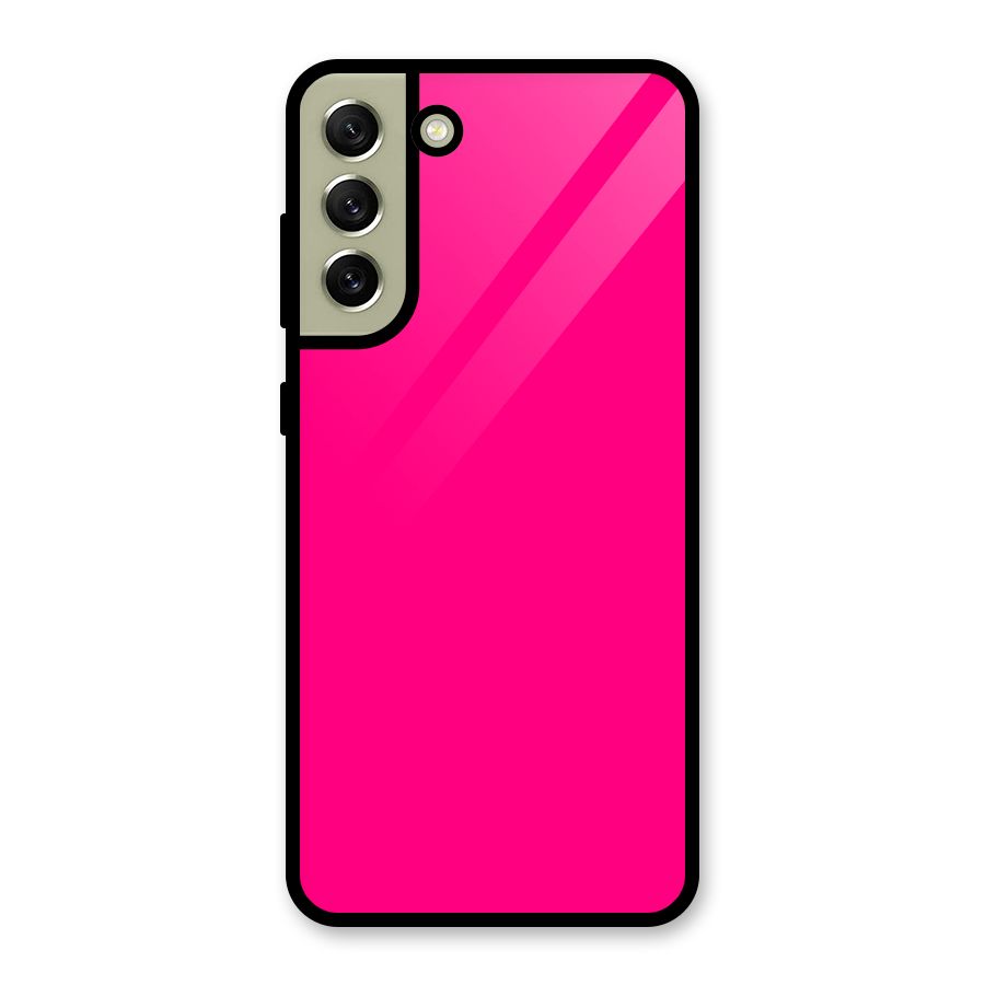 Hot Pink Glass Back Case for Galaxy S21 FE 5G